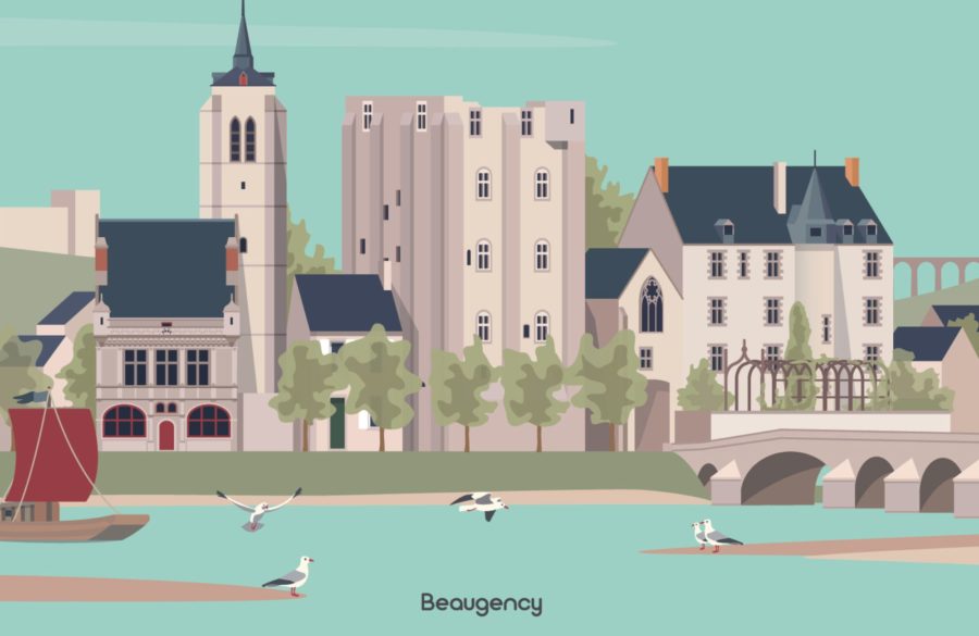 La cité médiévale de Beaugency par Iconys