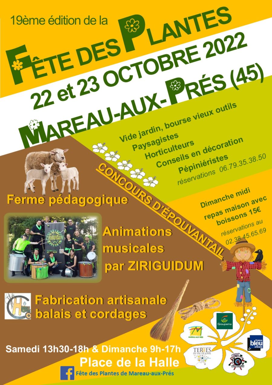 affiche annonçant la fête des plantes de Mareau