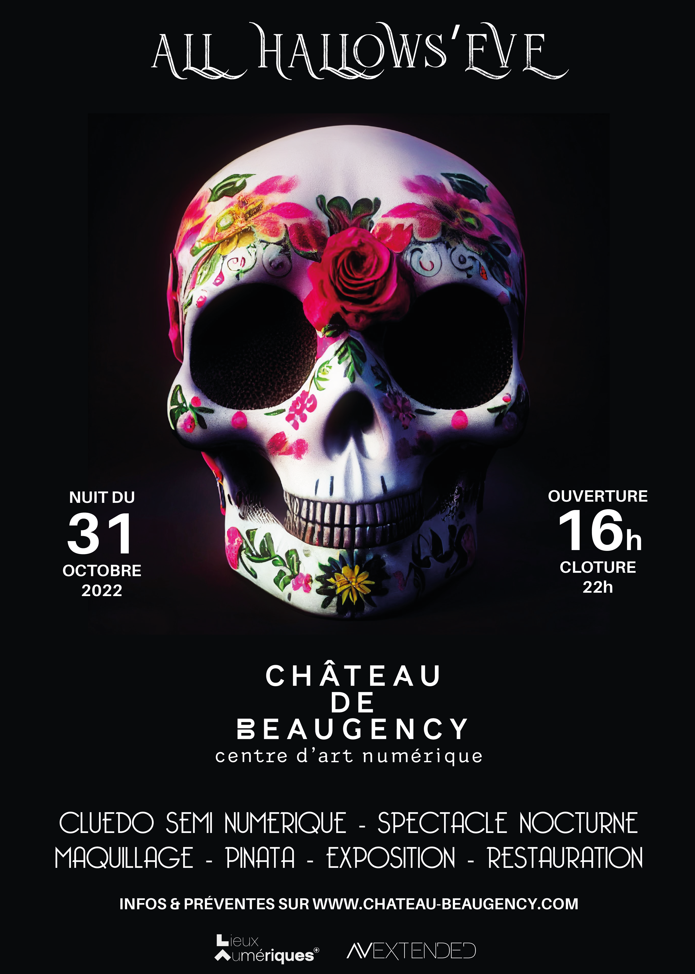 illustration pour annoncer le spectacle d'halloween au château de Beaugency
