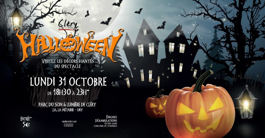illustration pour annoncer le spectacle d'halloween à Cléry